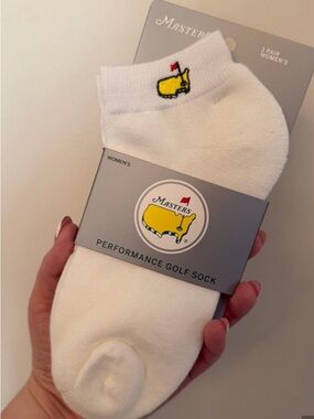 Masters White Ankle Performance Golf Socks. Purchased at Augusta National